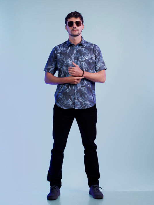 Casual Wear Printed Short Sleeve Shirt