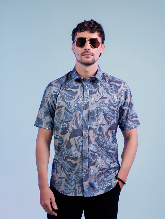 Casual Wear Printed Short Sleeve Shirt