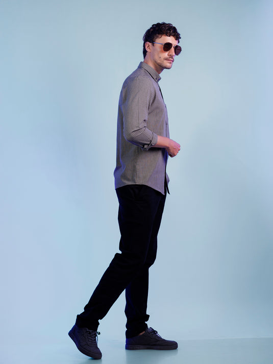 Casual Wear Check Long Sleeve Shirt