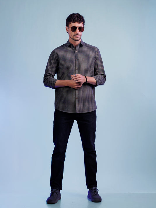 Casual Wear Check Long Sleeve Shirt