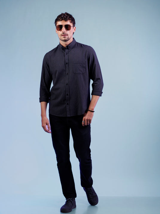 Casual Wear Check Long Sleeve Shirt