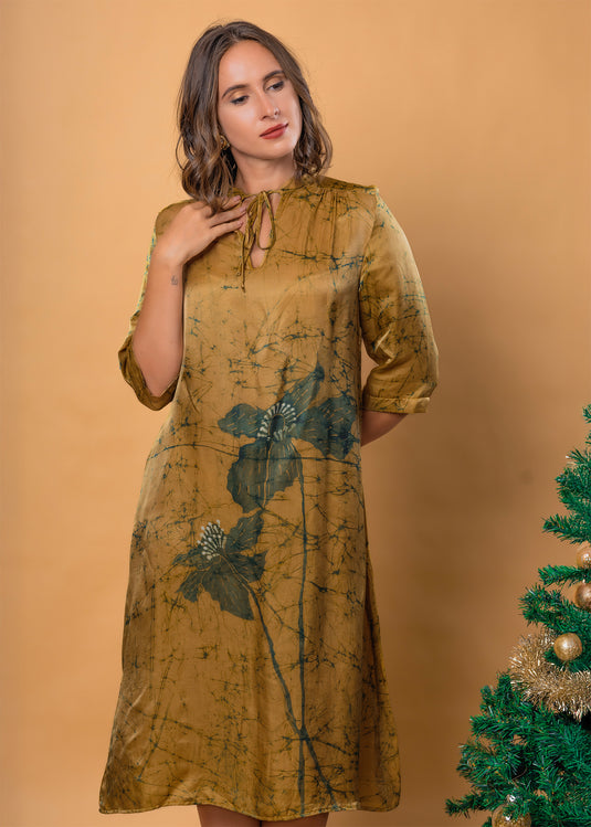 Batik floral basic dress