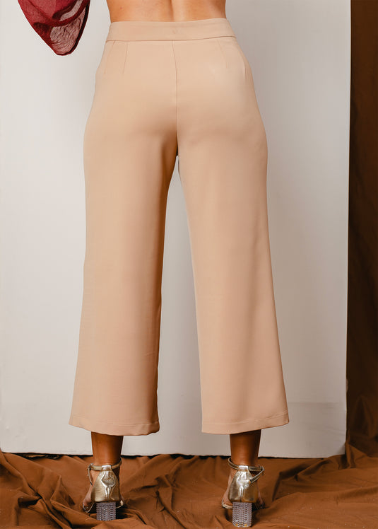 Wide leg cropped pant
