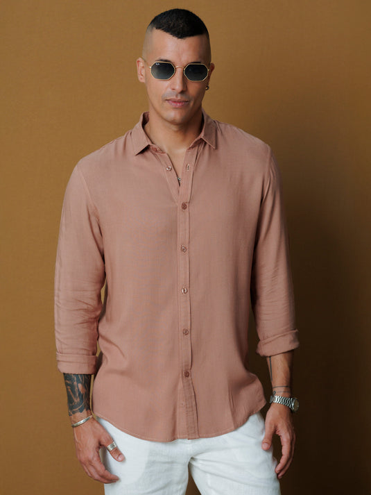 Regular back pleated L/S shirt