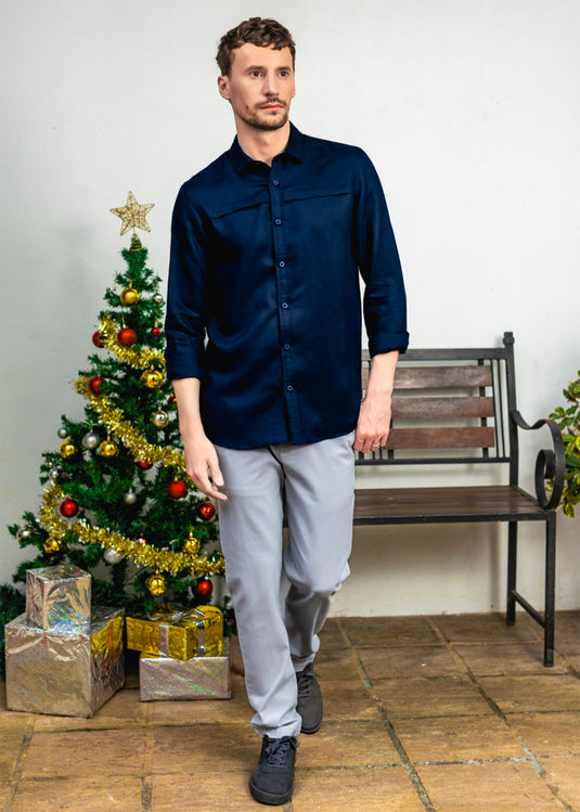 Casual L/S Shirt With Front Detailing