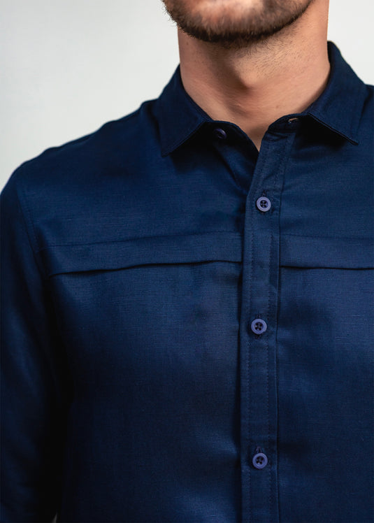 Casual L/S Shirt With Front Detailing