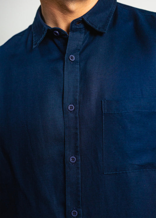 Casual S/S Shirt With Sleeve Hem Detailing