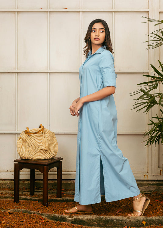 Maxi shirt dress