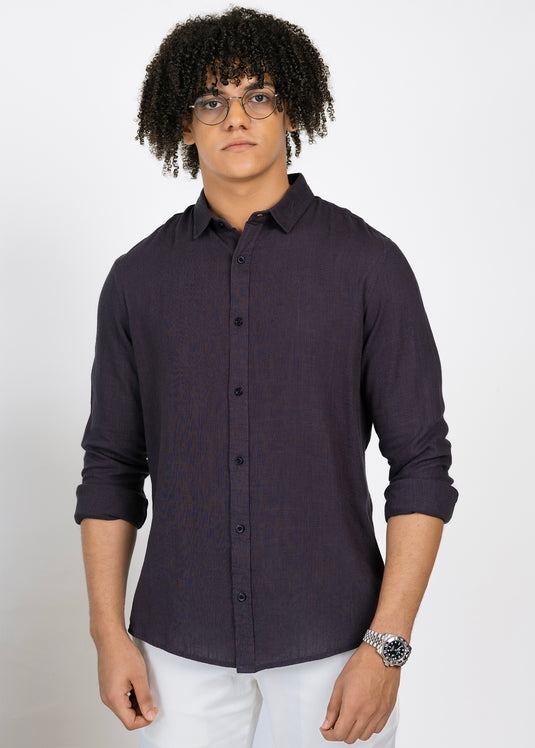 Lapel Collar L/S Shirt