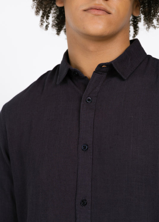 Lapel Collar L/S Shirt