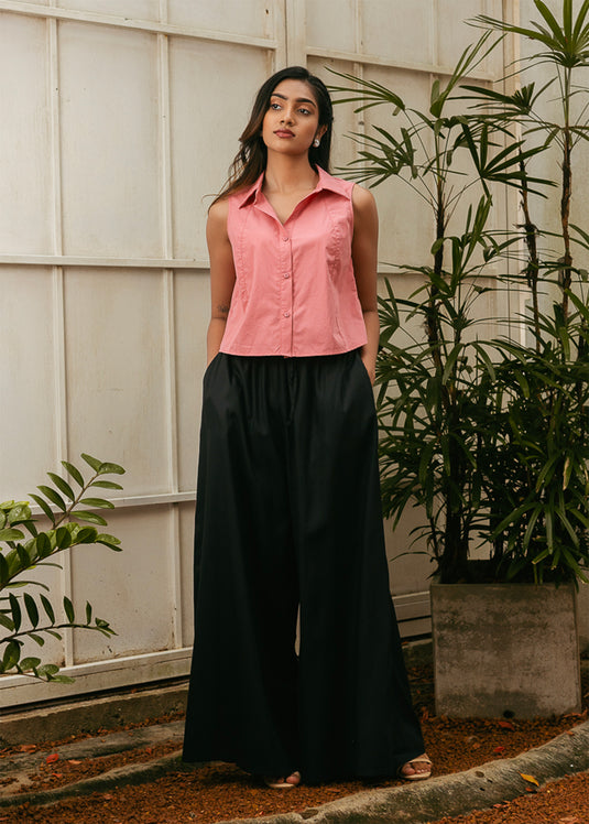 Crop Top With Collar