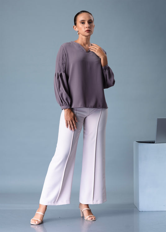 Pleated Sleeve Detailed Blouse