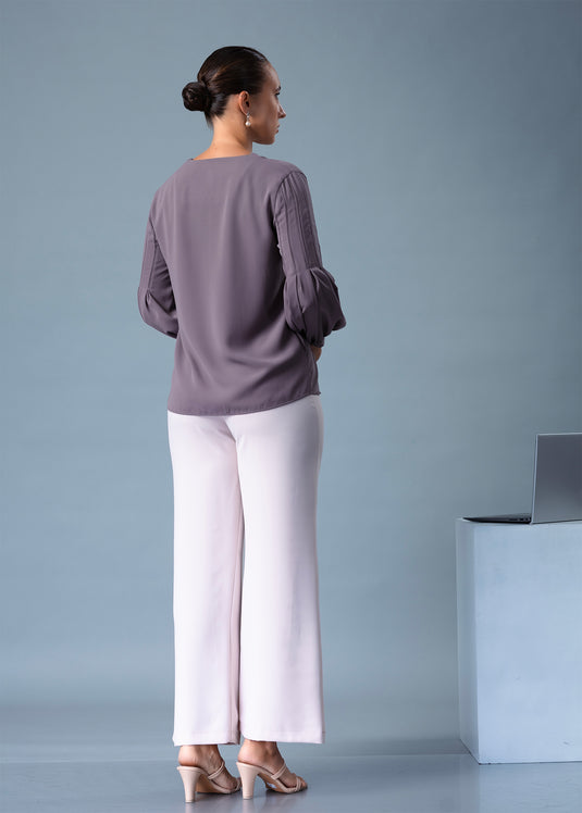 Pleated Sleeve Detailed Blouse