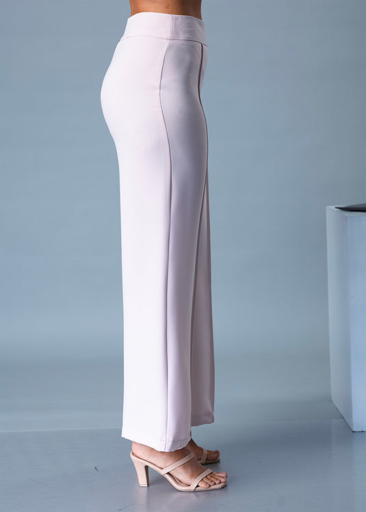 High waisted wide leg pant with pintucks