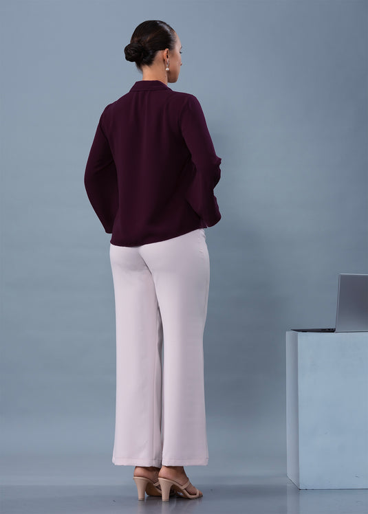 Bell sleeve button down blouse