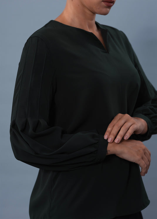 Pleated Sleeve Detailed Blouse