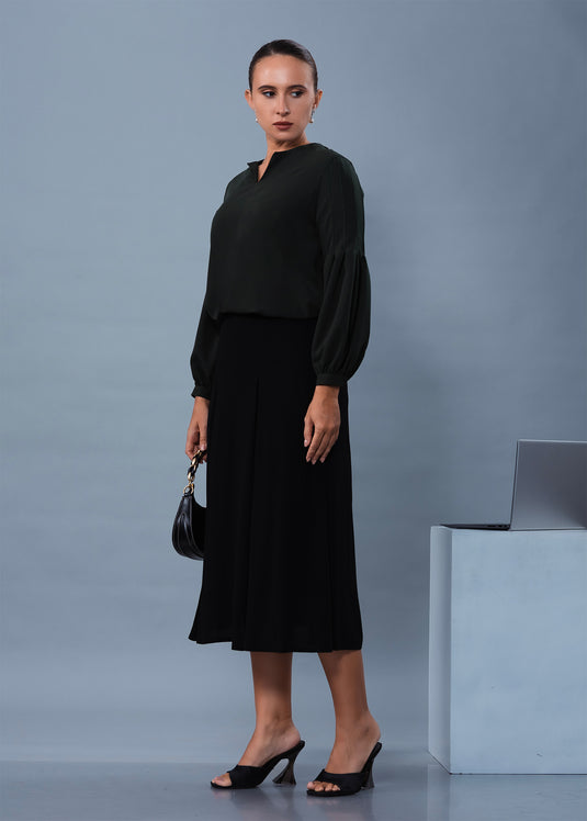 Pleated Sleeve Detailed Blouse