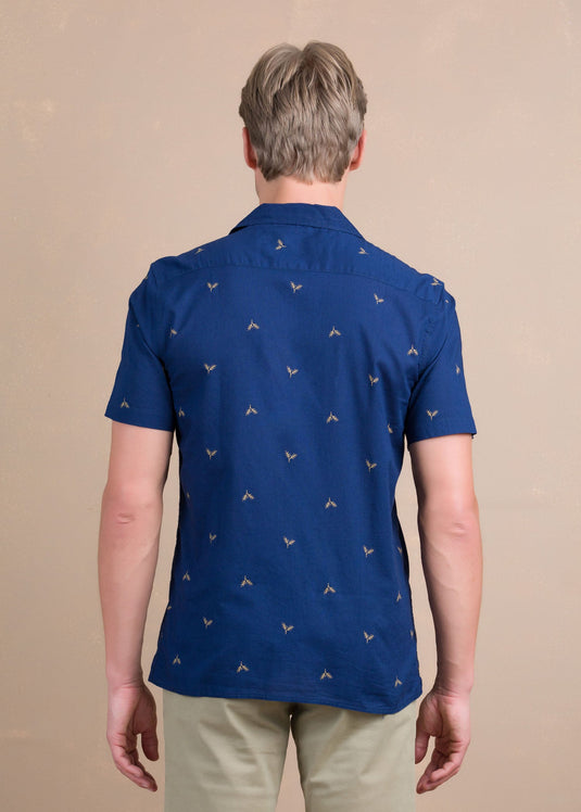 Casual Wear Printed Cuban Collar Shirt