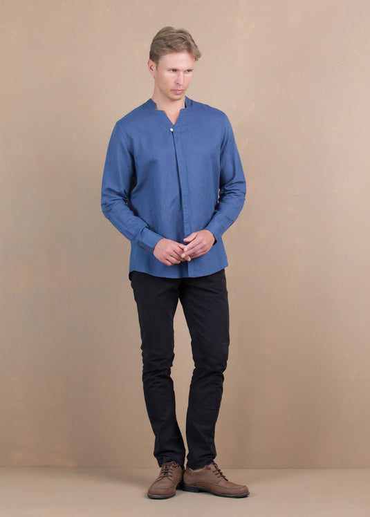 Detailed Linen L/S Shirt