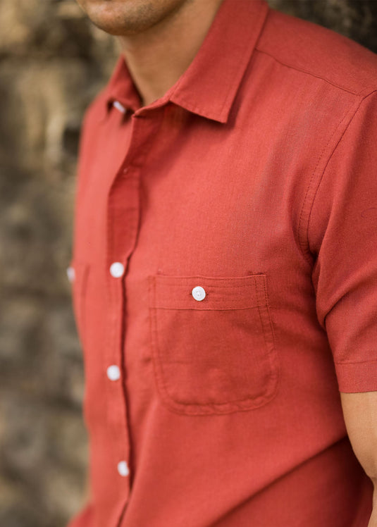 Detailed Linen L/S Shirt