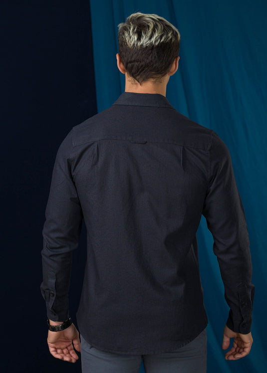 Detailed Linen L/S Shirt