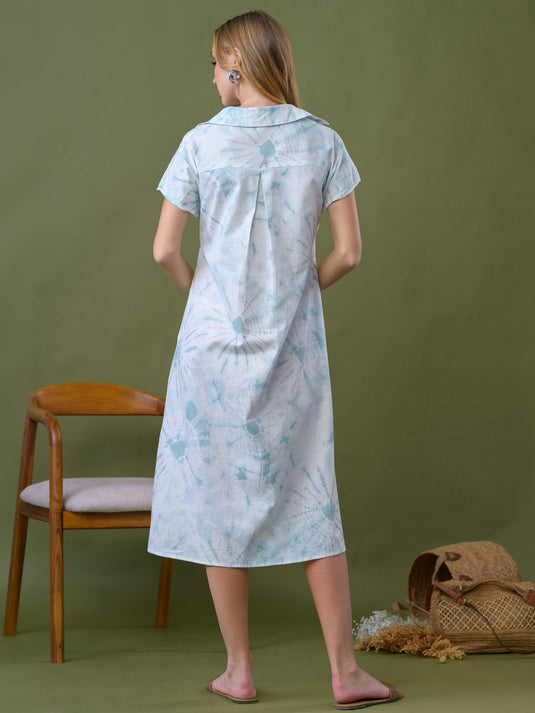 Printed midi dress