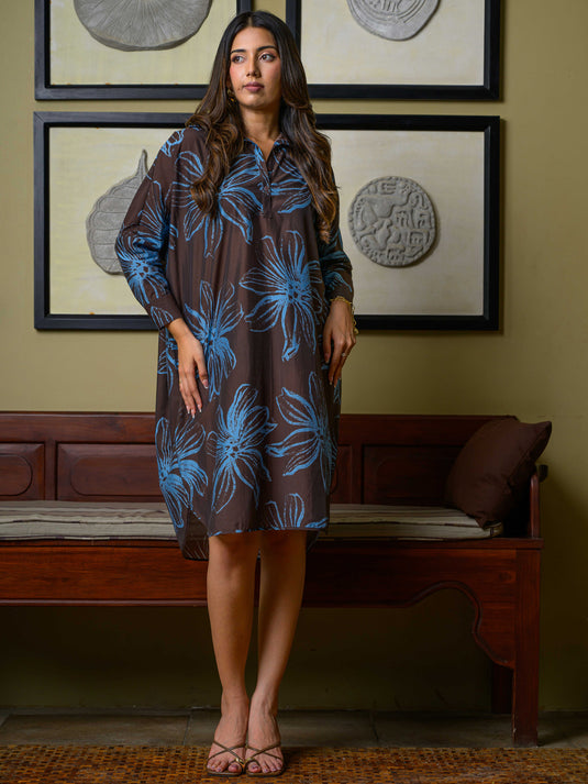 Printed kaftan dress