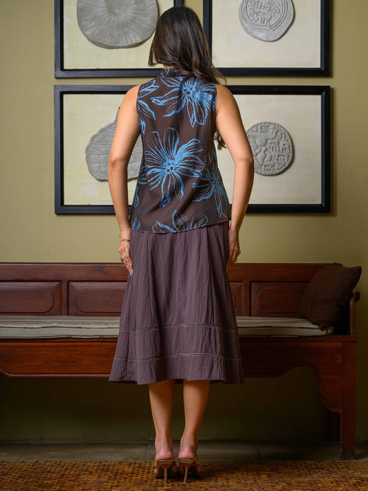 Printed halter top