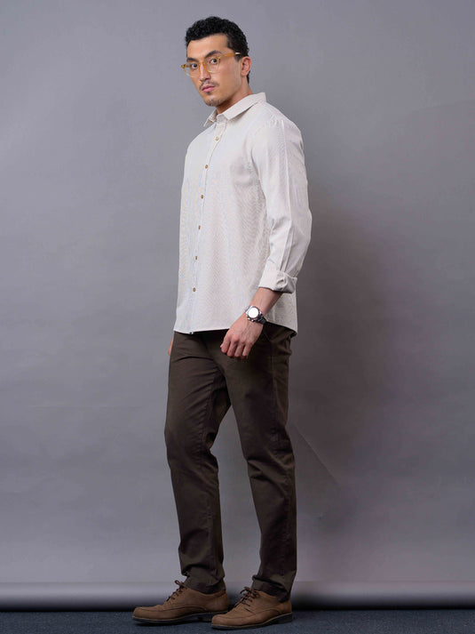 Casual Wear SeerSucker Stripe Long Sleeve Shirt.