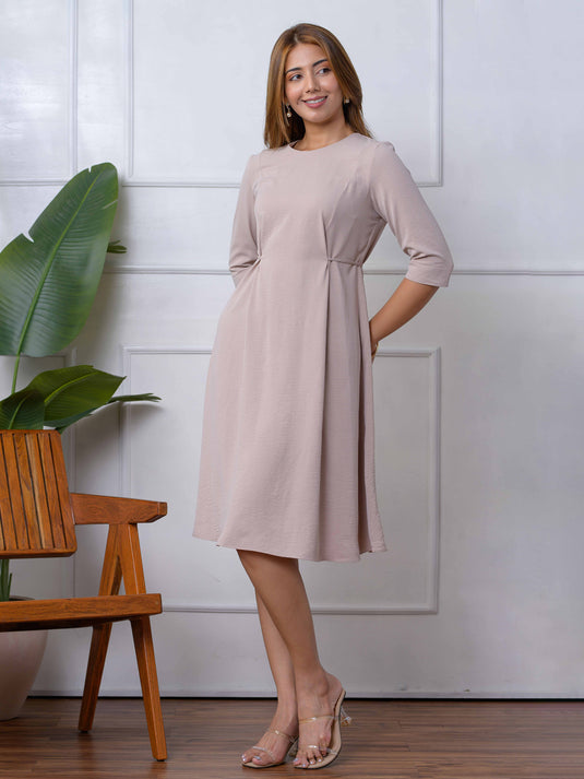Midi Dress With Tie