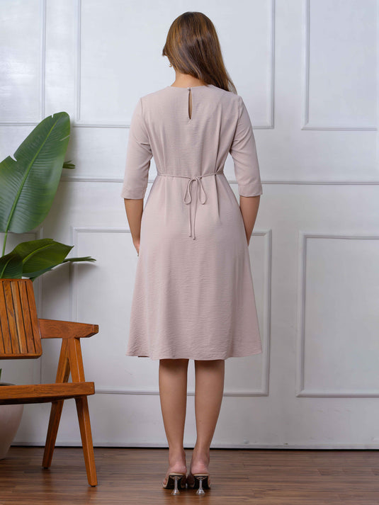 Midi Dress With Tie