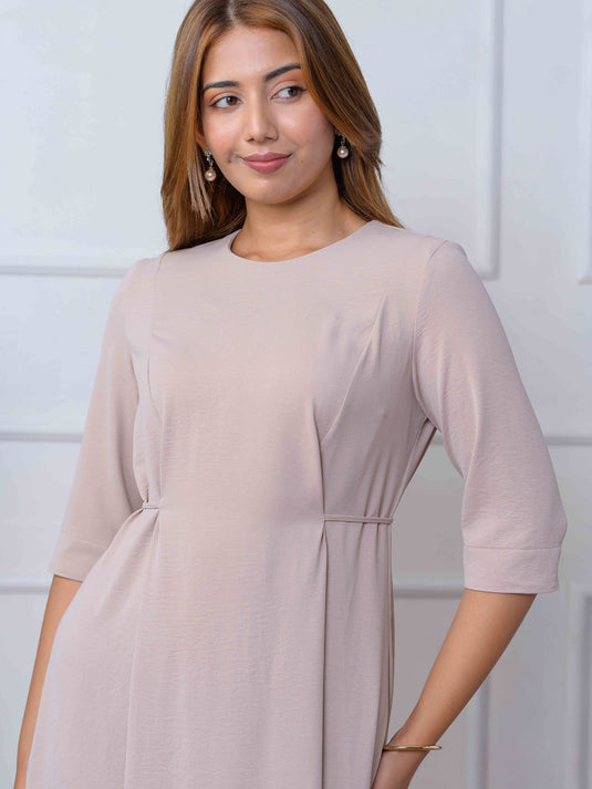 Midi Dress With Tie