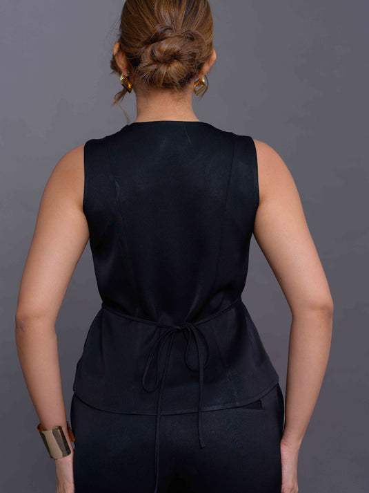 Sleeveless Button Down Top