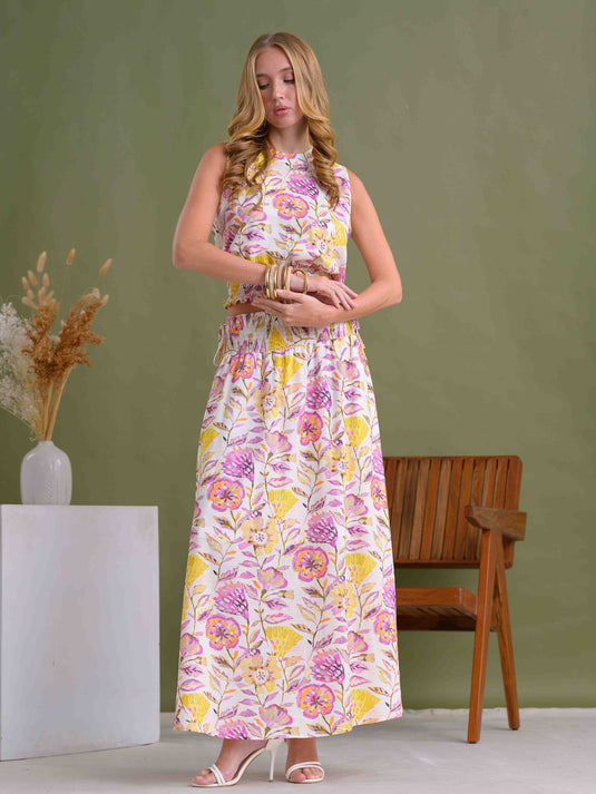 Printed Maxi Skirt