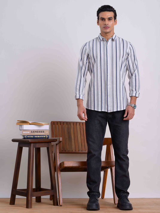 Casual Wear Stripe L/S Shirt
