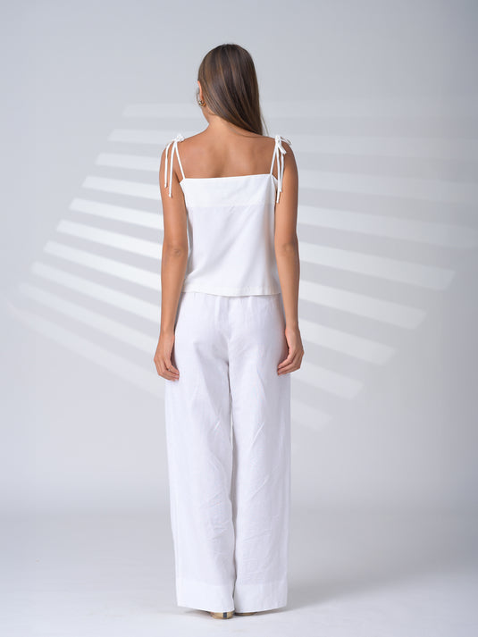 Crop top with functional ties