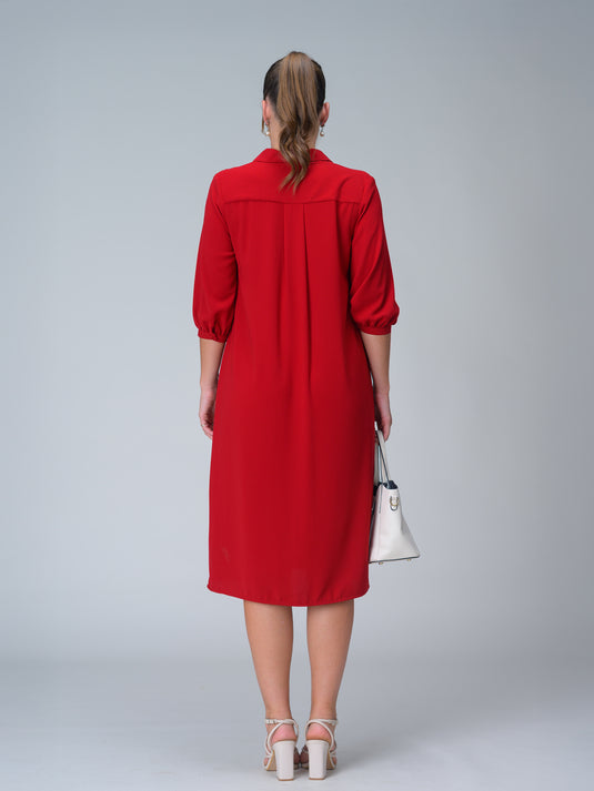 Button down midi dress