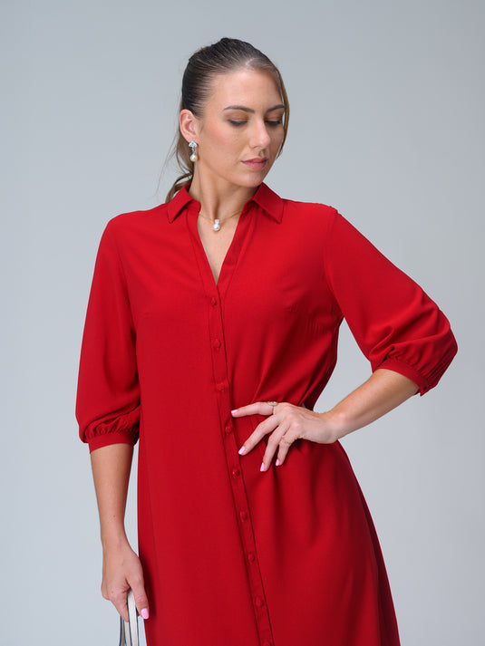 Button down midi dress