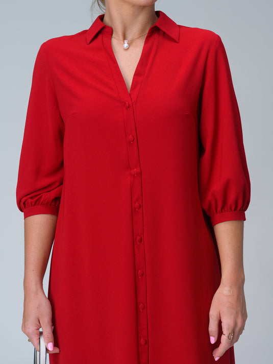 Button down midi dress