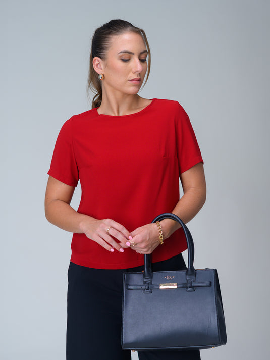 Basic round neck blouse