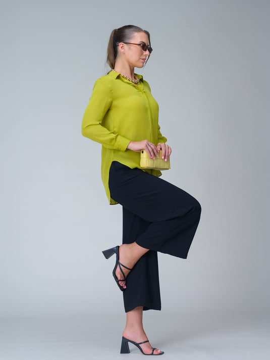 Basic shirt with high low hem