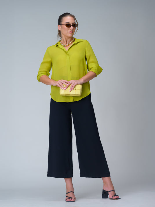 Basic shirt with high low hem