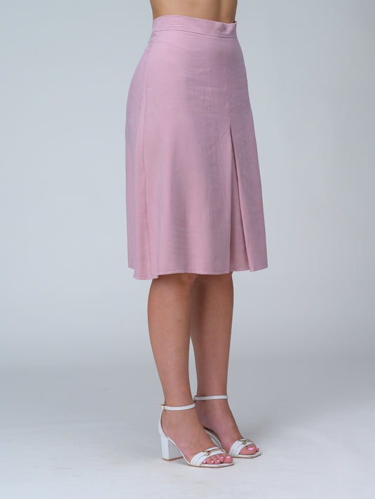 Basic skirt with front inverted pleat