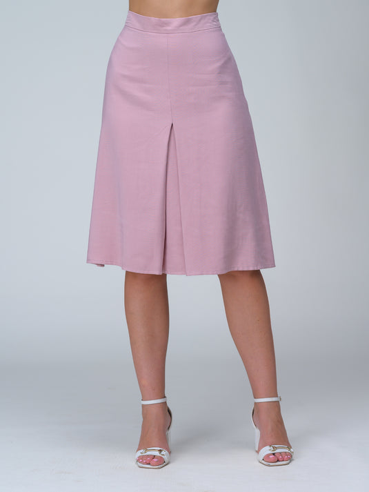 Basic skirt with front inverted pleat
