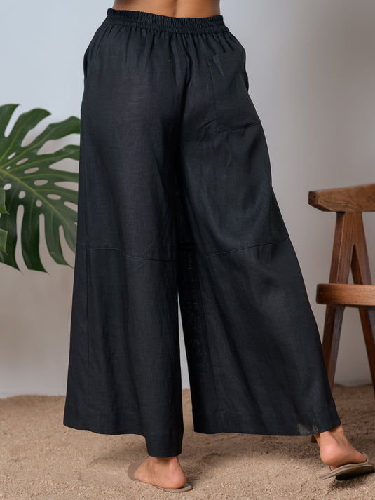 Flared maxi skirt with elasticated waist