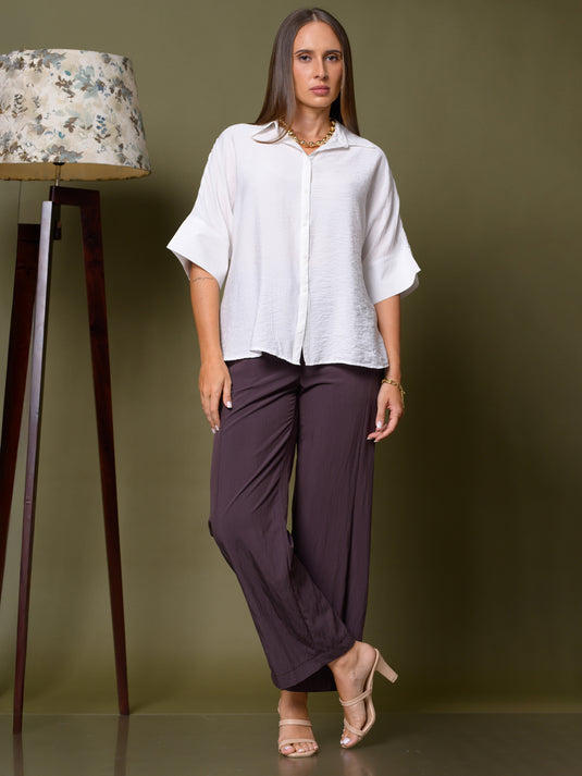 Drawcord pant with panel detail