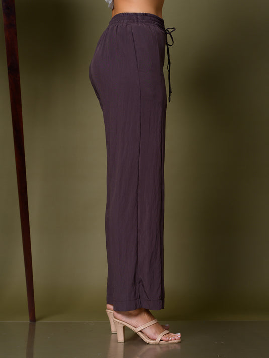 Drawcord pant with panel detail