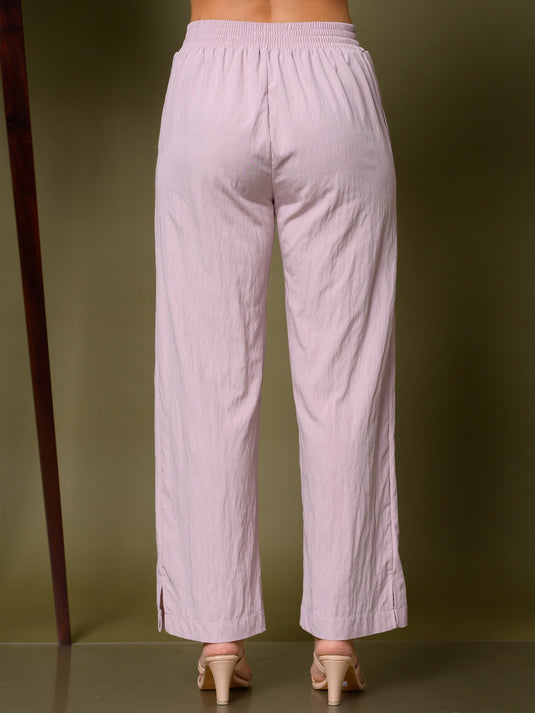 Drawcord pant with panel detail