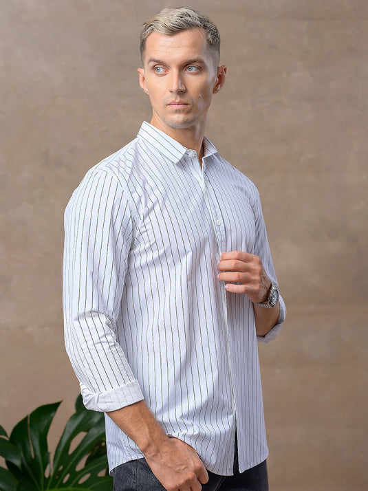 Casual Wear Stripe Long Sleeve Shirt