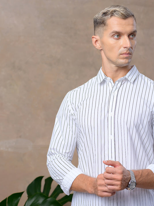Casual Wear Stripe Long Sleeve Shirt